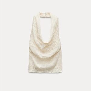 Zara Textured Halter Top
